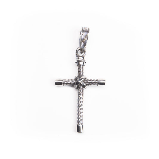 Cruz bali  de plata mexicana