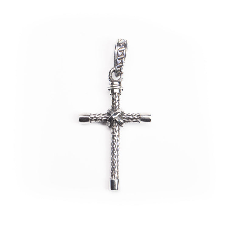 Cruz bali de plata mexicana