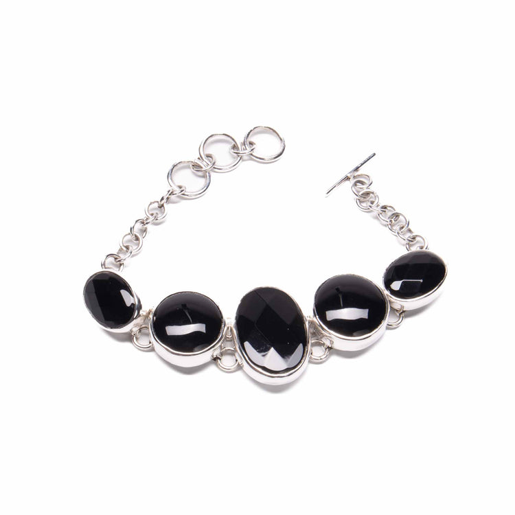Pulsera Onix Sencilla de plata mexicana