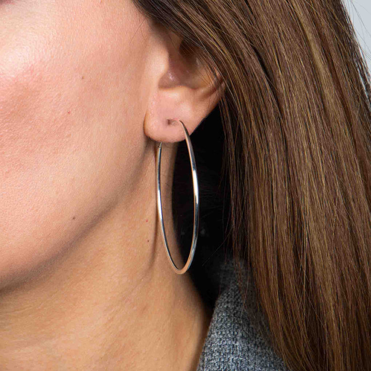 Arracadas aro de Plata medianas