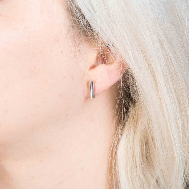 Aretes barras de Plata