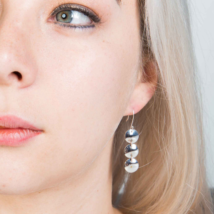 Aretes lunetas de Plata