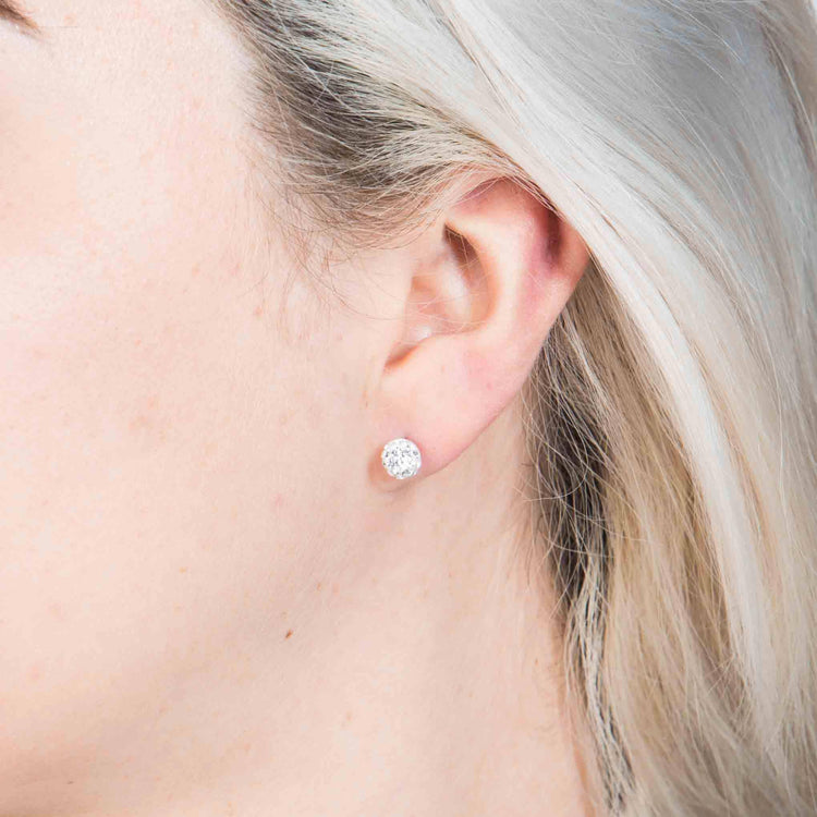 Aretes de Poste con Incrustaciones