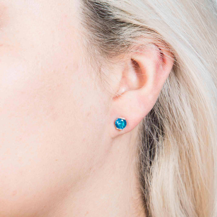 Aretes de plata con zirconias