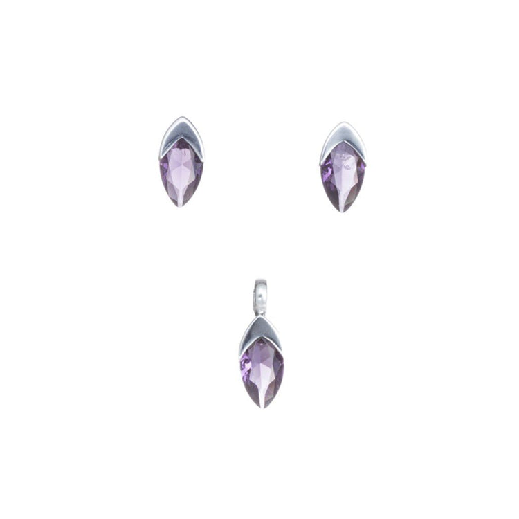 Juego de Plata de lágrimas de cristal