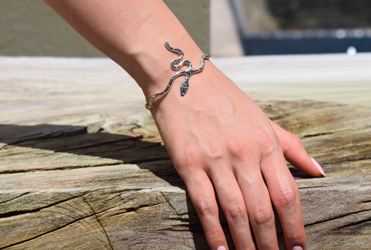 Brazalete serpiente de plata