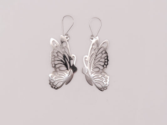 Aretes plata Mariposa beso