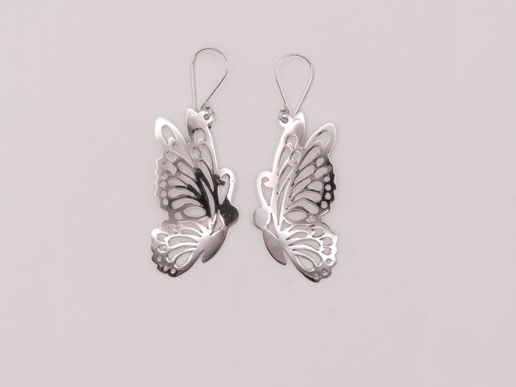 Aretes plata Mariposa beso