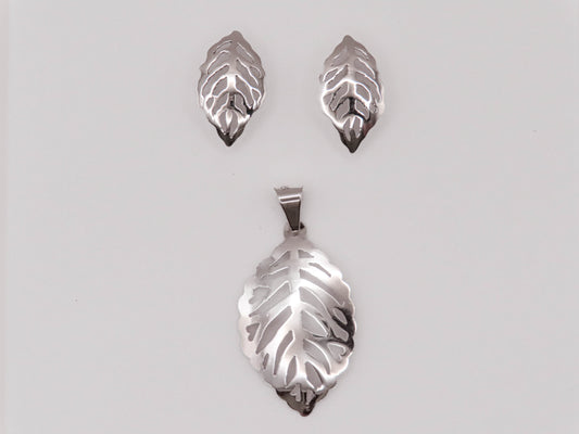 Juego plata hojas caladas