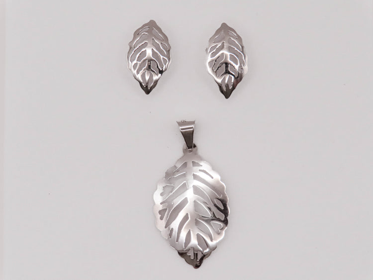 Juego plata hojas caladas