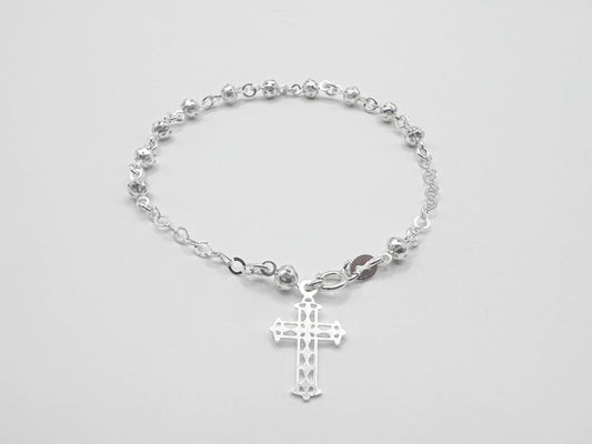 Pulsera decenario calado de plata