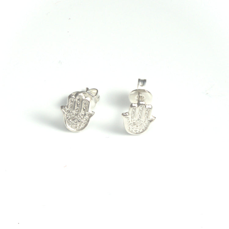 Aretes mano de Fatima de plata