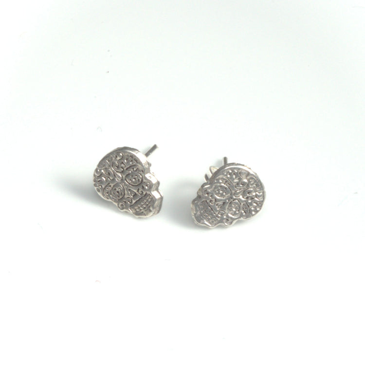 Aretes calaverita de plata