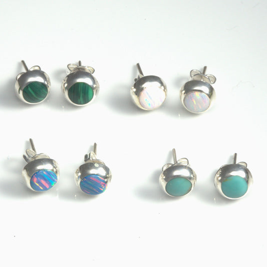 (Varios) Aretes piedras naturales en plata