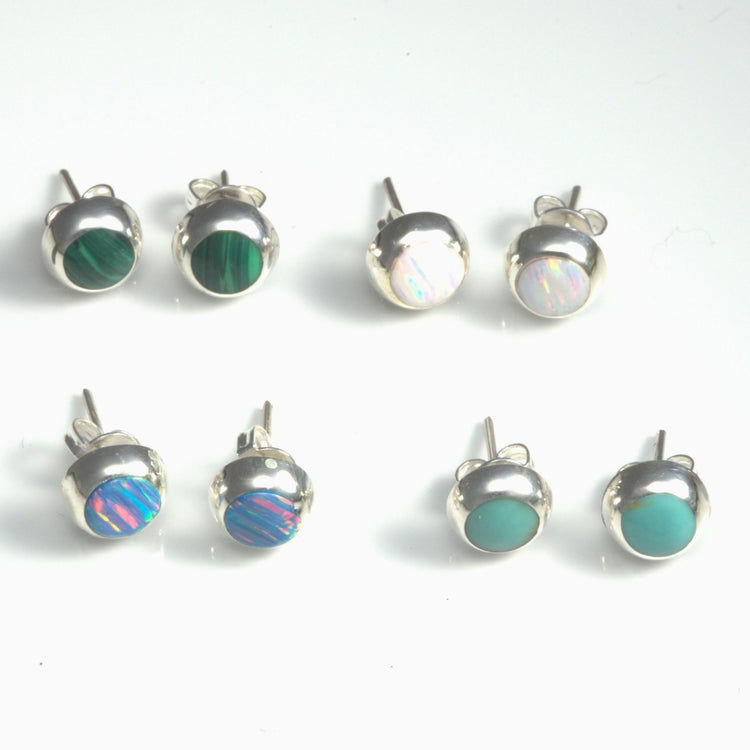 (Varios) Aretes piedras naturales en plata