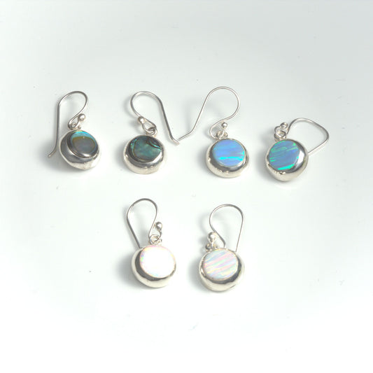 (Varios) Aretes largos piedras naturales en plata