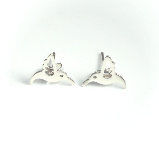 Arete mini colibri calado de plata