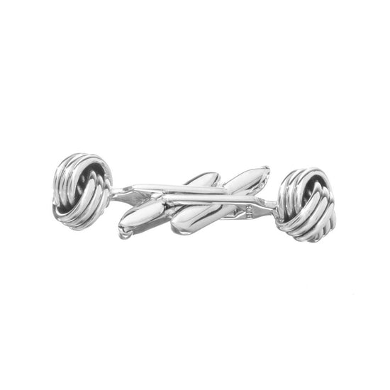 Mancuernillas nudo de plata grande