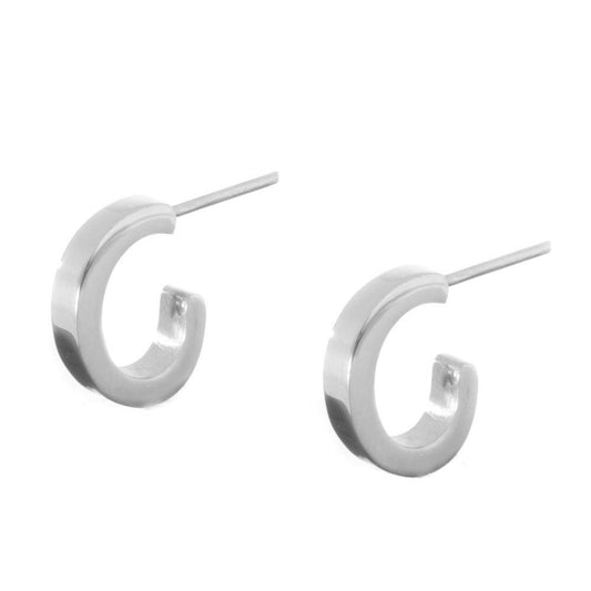 Arracadas de plata ovaladas