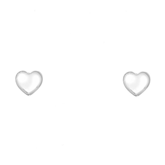 Aretes de plata forma de corazón