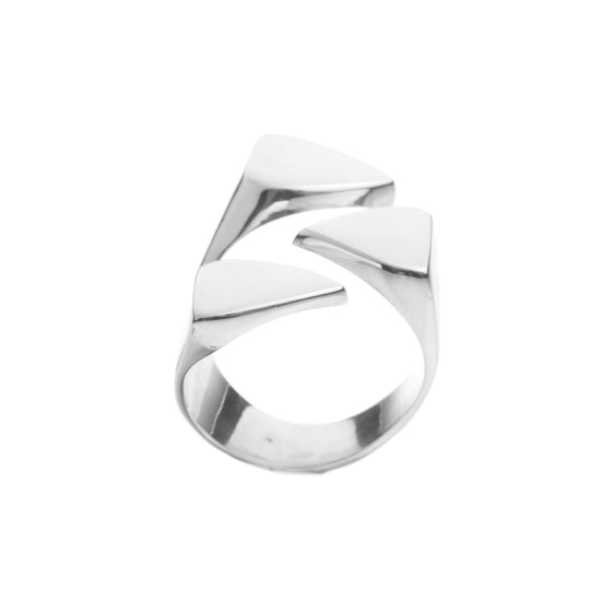 Anillo de Plata Triángulos