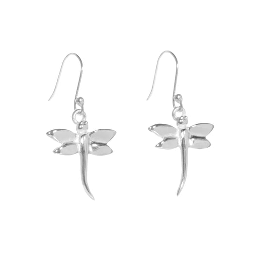 Aretes libélula de plata