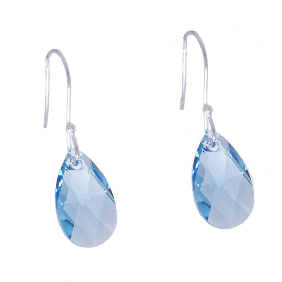 Aretes colgantes gota de cristal