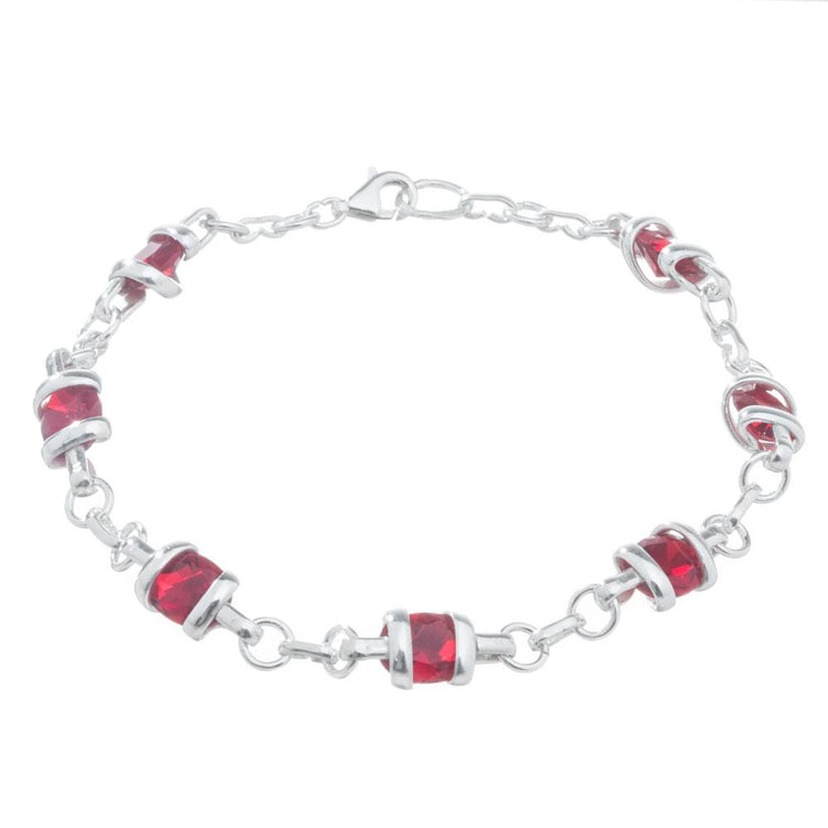 Pulsera de Plata y Zirconias Engarzadas mini