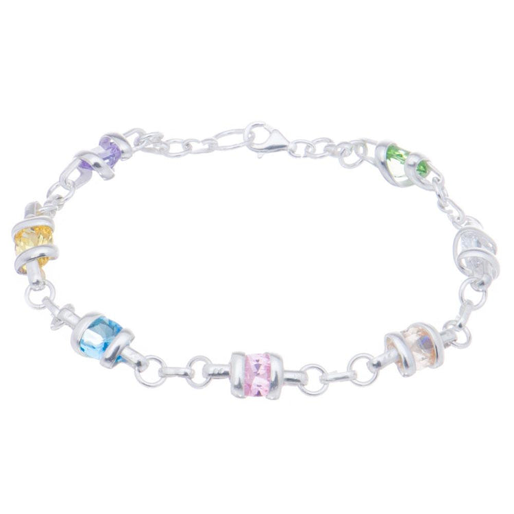 Pulsera de Plata y Zirconias Engarzadas mini