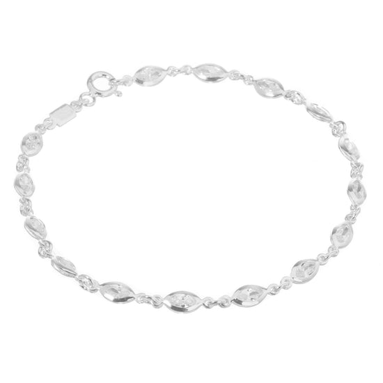 Pulsera de plata con semillas mini de zirconia