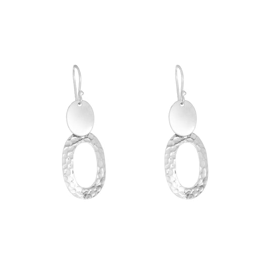 Aretes con combinación de acabado liso y martillado perforados