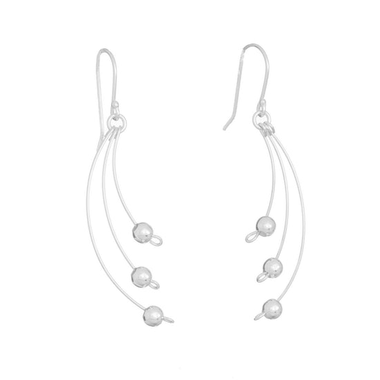 Aretes de medio circulo con esferas