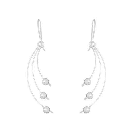 Aretes de medio circulo con esferas