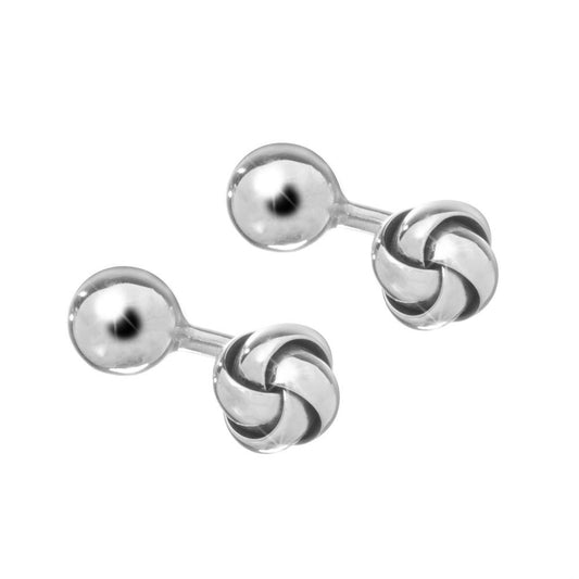 Mancuernillas nudo de plata