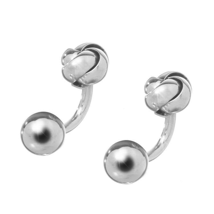 Mancuernillas nudo de plata