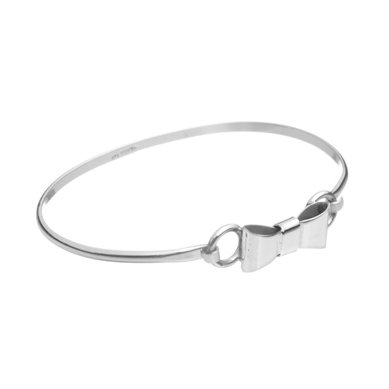 Brazalete de plata con moño