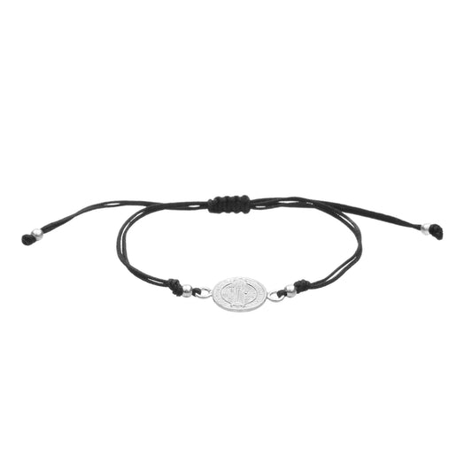 Wire bracelet with st. Benedict Silver Medal
