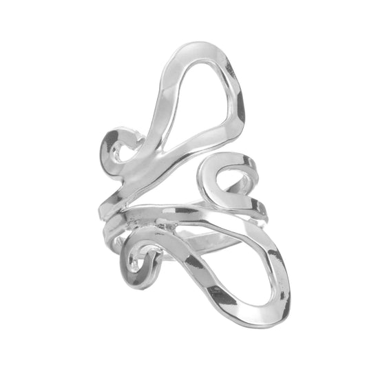 Anillo mariposa de plata mexicana