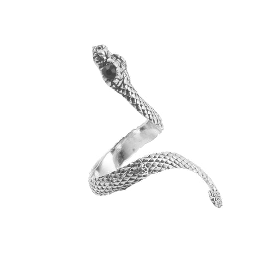 Anillo de víbora  de plata mexicana