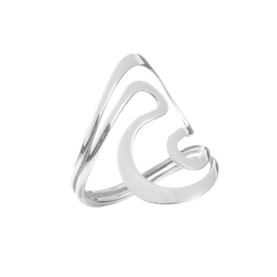 Anillo "S" de plata  de plata mexicana