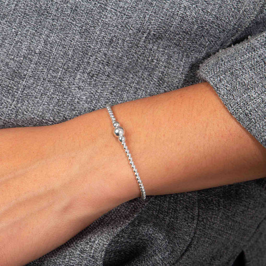 Pulsera esferas continuas de plata