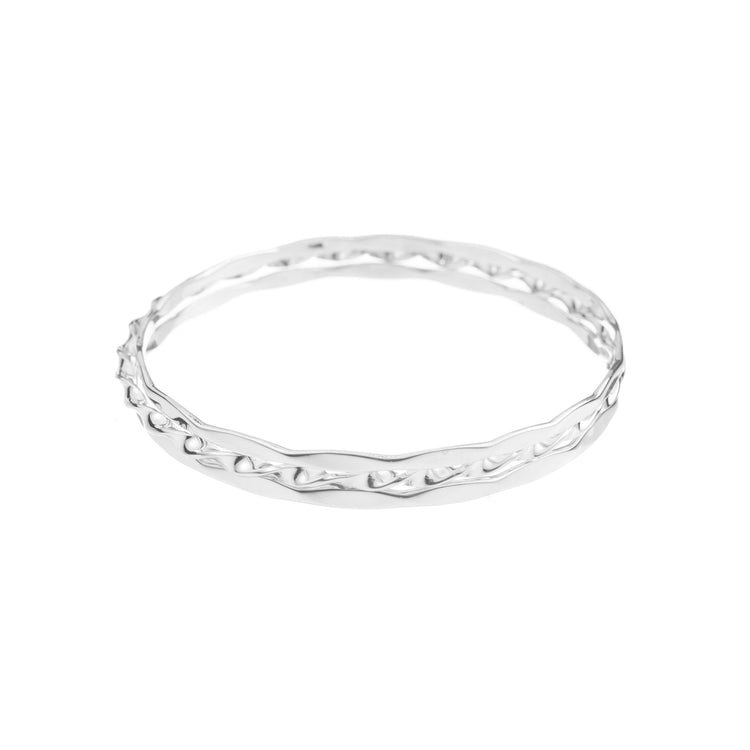 Silver curled weekend bracelet