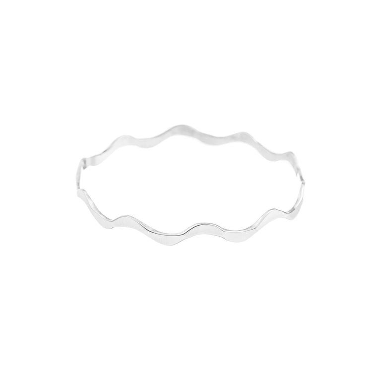 Pulsera ondulada de plata*