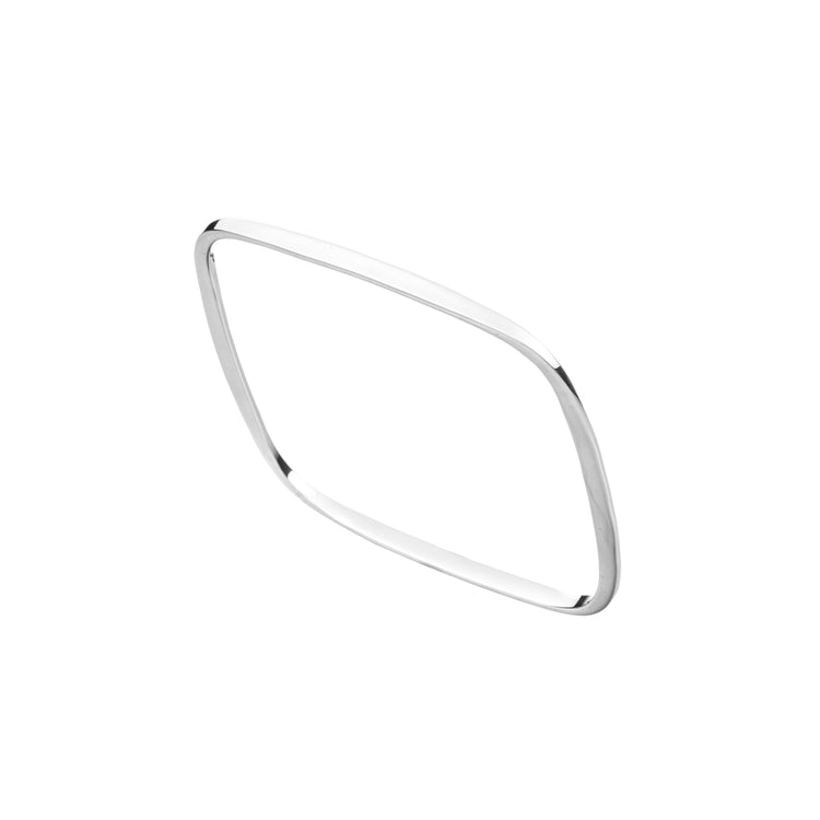 Pulsera cuadrada irregular de plata*