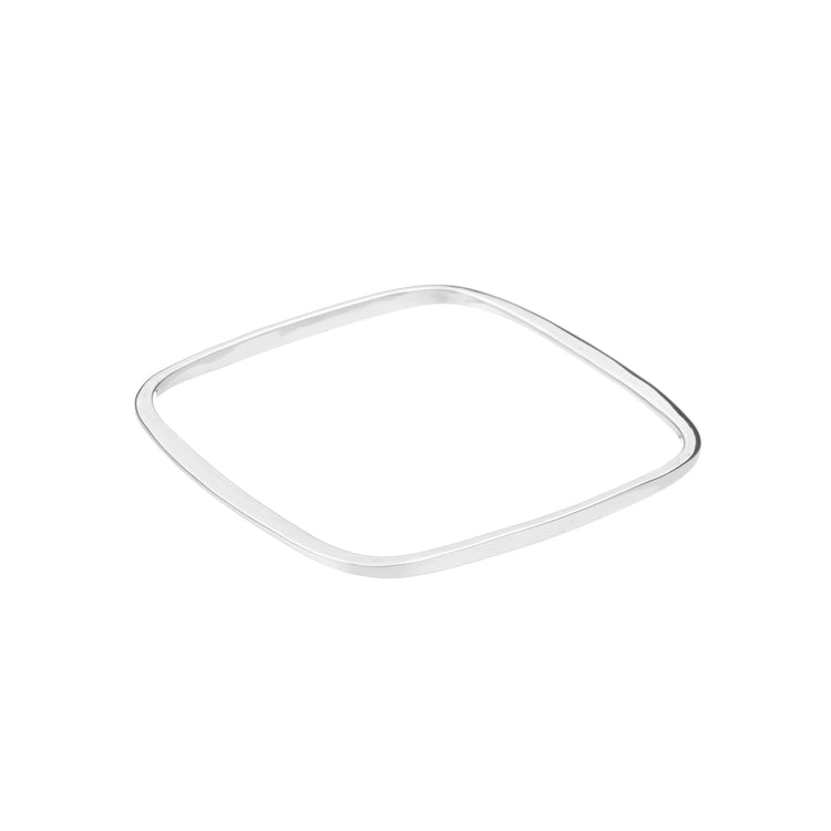 Pulsera cuadrada irregular de plata*