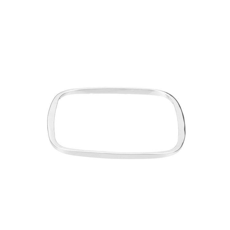 Pulsera cuadrada irregular de plata*