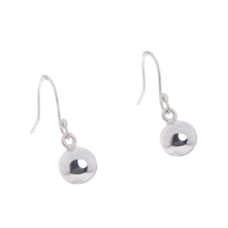 Aretes de Esfera de Plata acabado martillado o liso