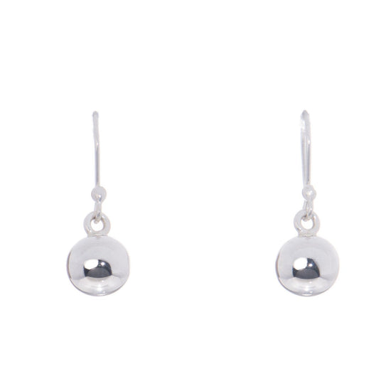 Aretes de Esfera de Plata acabado martillado o liso