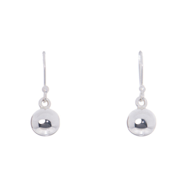 Aretes de Esfera de Plata acabado martillado o liso
