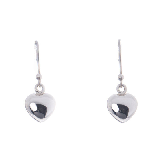Aretes de Corazones de Plata martillados y lisos